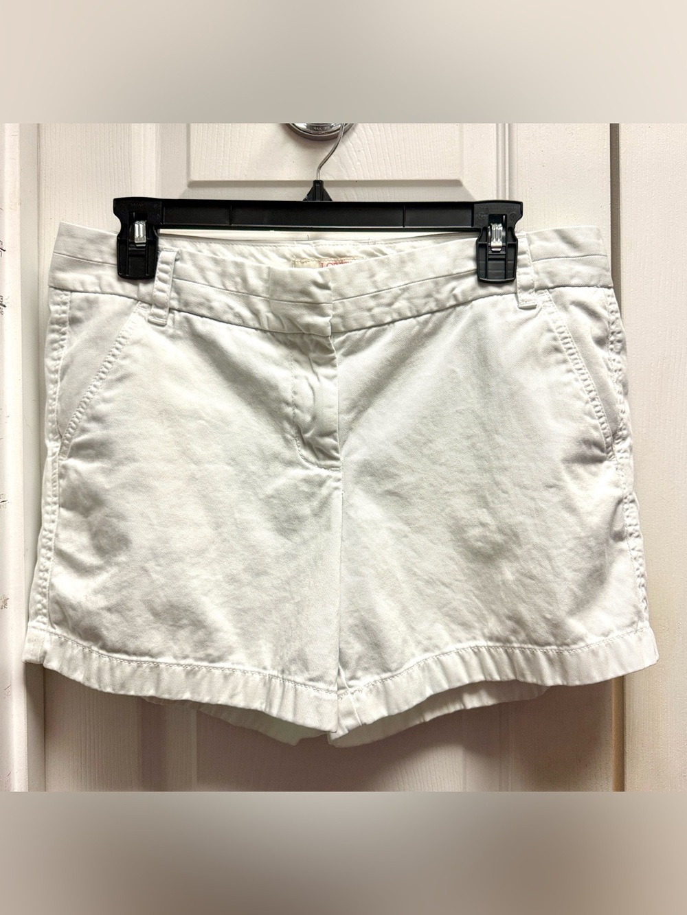 J. Crew 100% Cotton White Bermuda Shorts - Classic Tailored Style